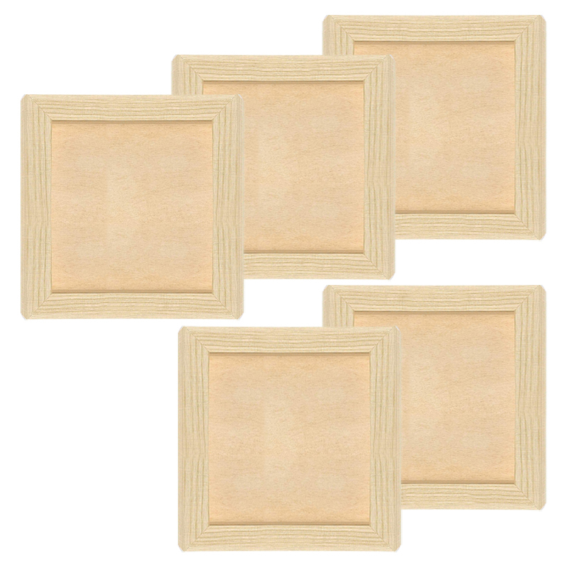 5Pcs Blank Art Boards Mini Kunstenaar Canvas Art Board Acryl Olie Verf Hout Kunstwerk Schilderen: 15x15x1cm