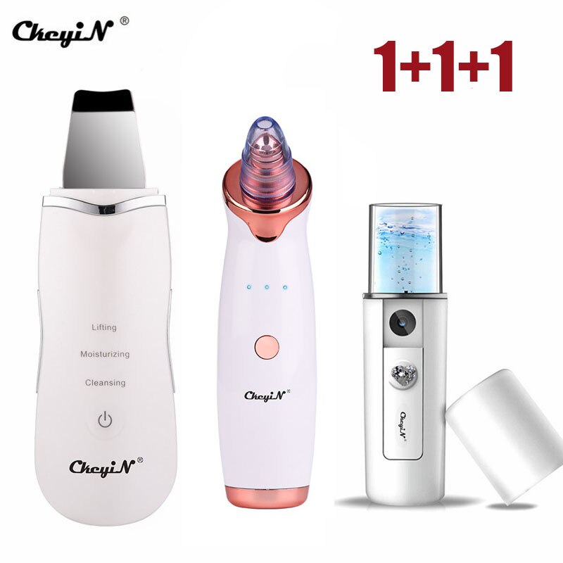 CkeyiN – épurateur de peau à ultrasons, Machine de nettoyage en profondeur du visage, élimine la saleté, élimine les points noirs, Nano pulvérisateur à vapeur pour le visage