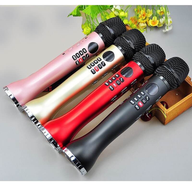 L-598 Wireless Microphone Handheld Karaoke Bluetooth Speaker Led Display Sn Tf Card Singing Recorder Sing Anywhere Anytime(B
