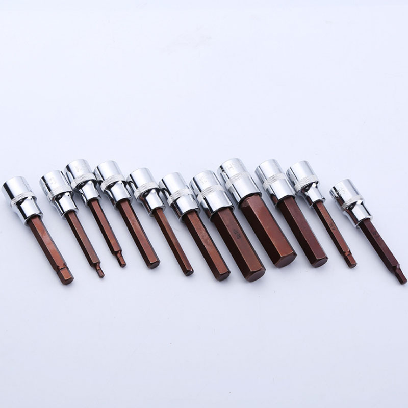 1PC 1/2" Drive Allen Key Socket Wrench S2 Alloy Metric Hex Bit Sockets 60mm Or 100mm Long Screwdriver Bit Hand Tool Socket Joint