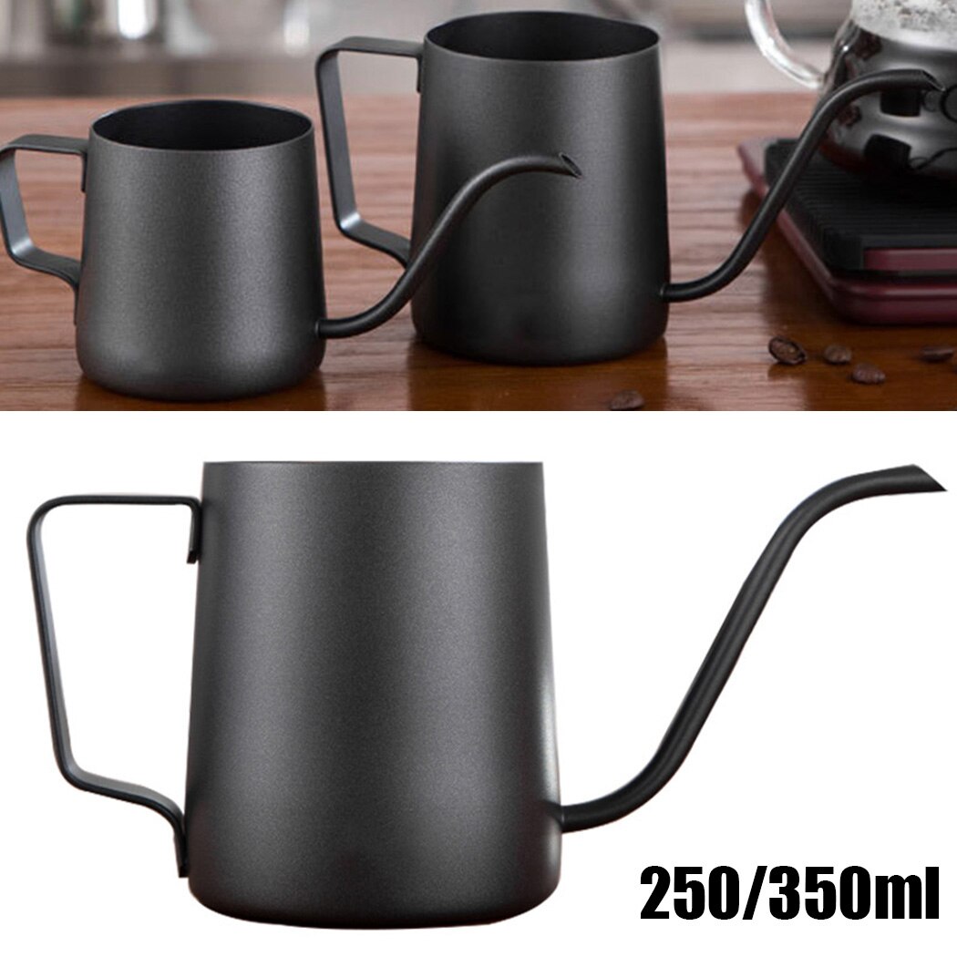 250ml/350ml Stainless Steel Long Spout Drip Kettle Narrow Gooseneck Pour Over Coffee Pot Receive Water On Average