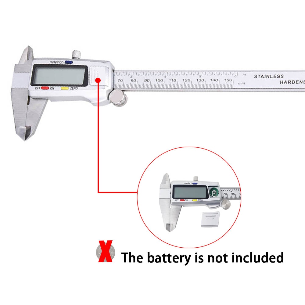 150mm nonierinen digitaalinen jarrusatula mittalaite ruostumaton teräs digitaalinen jarrusatula 6 tuuman noniersatulat elektroniikkatyökalu