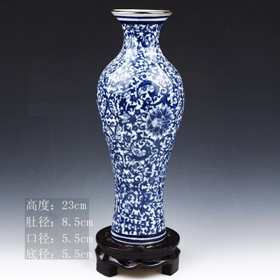 Blau und Weiß Porzellan Vasen Verriegelung Lotus Blume Keramik Vase Hause Dekoration Jingdezhen Blume Vasen R1842: Himmel Blau