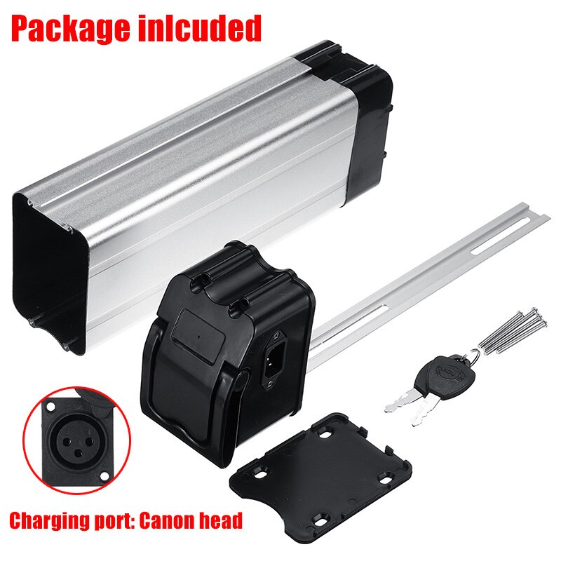 Battery Box Case Holder For 36V 48V Lithium Li-ion Battery Electric Bike Ebike Battery Storage Boxes: White