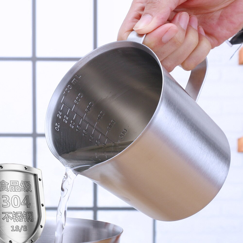 500-2000ml 304 stainless steel measuring cups handle easy clean capacity cups Cake baking Cooking Tools Kitchen Gadgets
