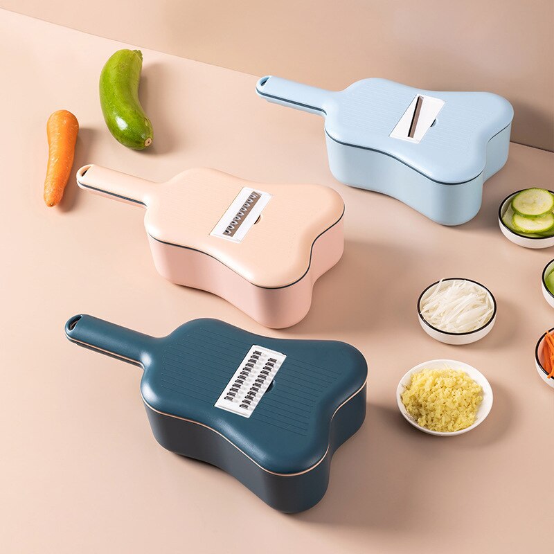 Küche Ukulele Multifunktionale Ablauf Korb Kartoffeln Rost, Schälen, Scheibe, und Blume Gemüse Cutter küche Spielereien