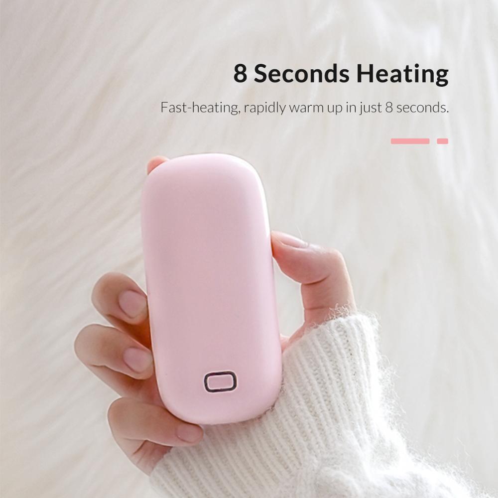 ORICO Type C Rechargeable Hand Warmer 4000mAh Emergency Power Bank Pocket Mini Portable Hand Heater Handy Warmer 2 In 1