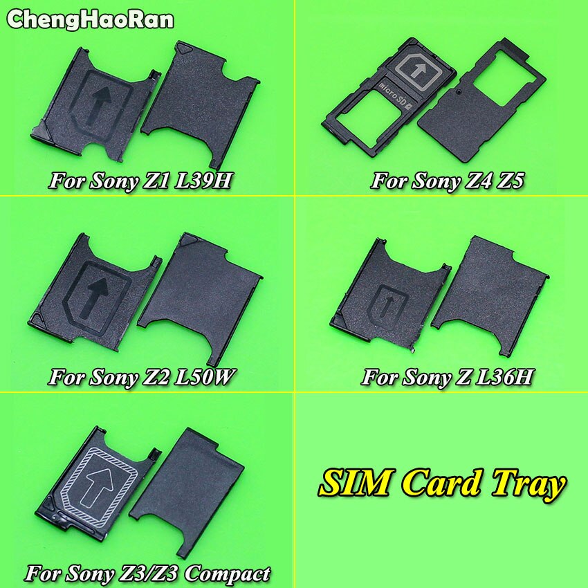 ChengHaoRan 2 stks/partij SIM Kaart Lade Houder Slot Socket Adapter Module Voor Sony Xperia Z L36H Z1 L39h Z2 L50w z3 Z3 Compact Z4 Z5