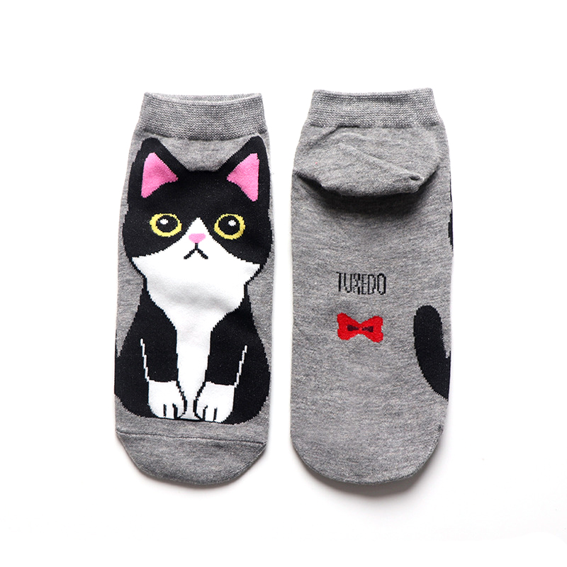 Novo! Bonito gato crianças meias de tornozelo adulto meias retas 5 cores meninas meninos quentes meias de algodão dropship: 04