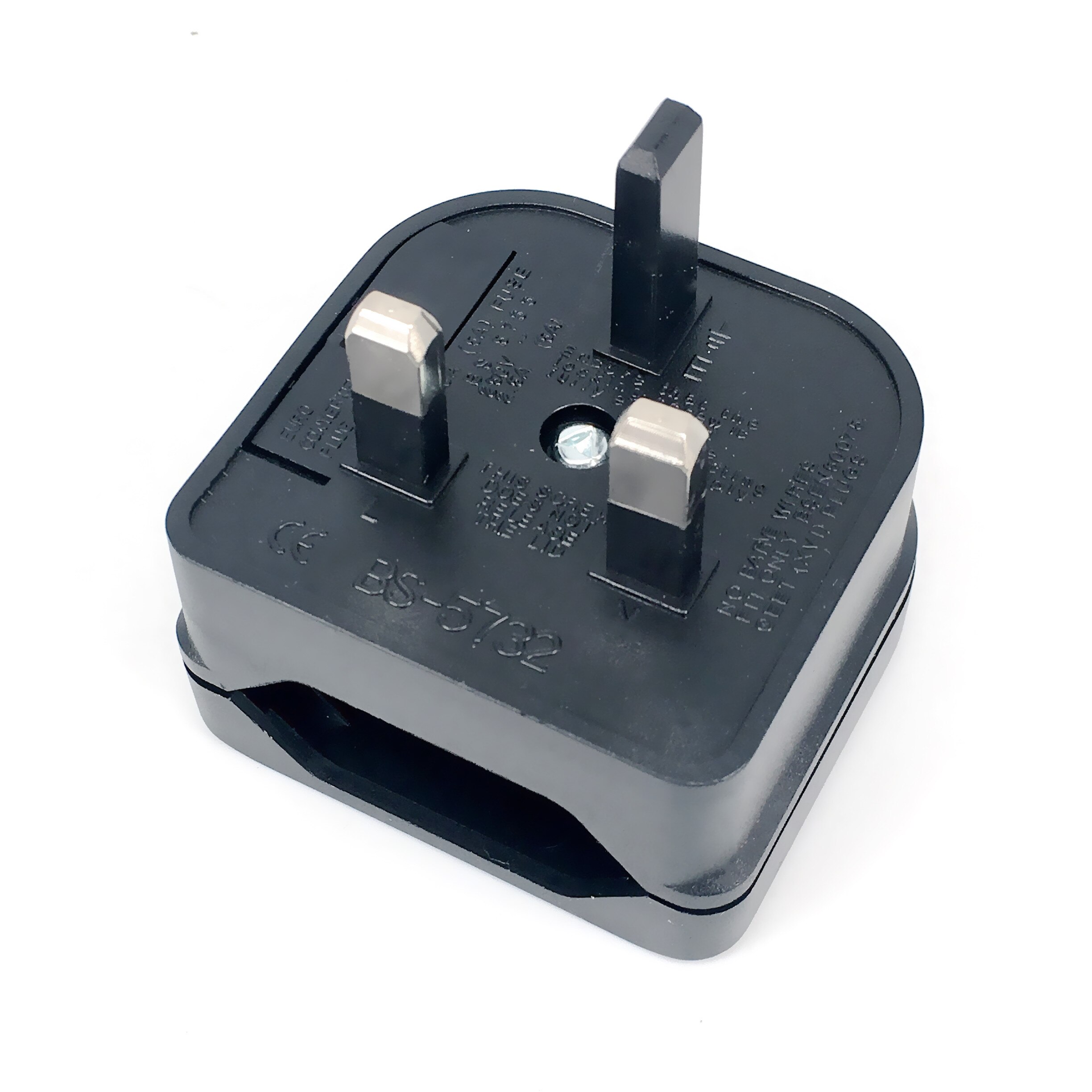 1Pc Europese Euro Eu 2 Pin Naar Uk 3Pin Stopcontact Travel Plug Adapter Converter Nieuw: black