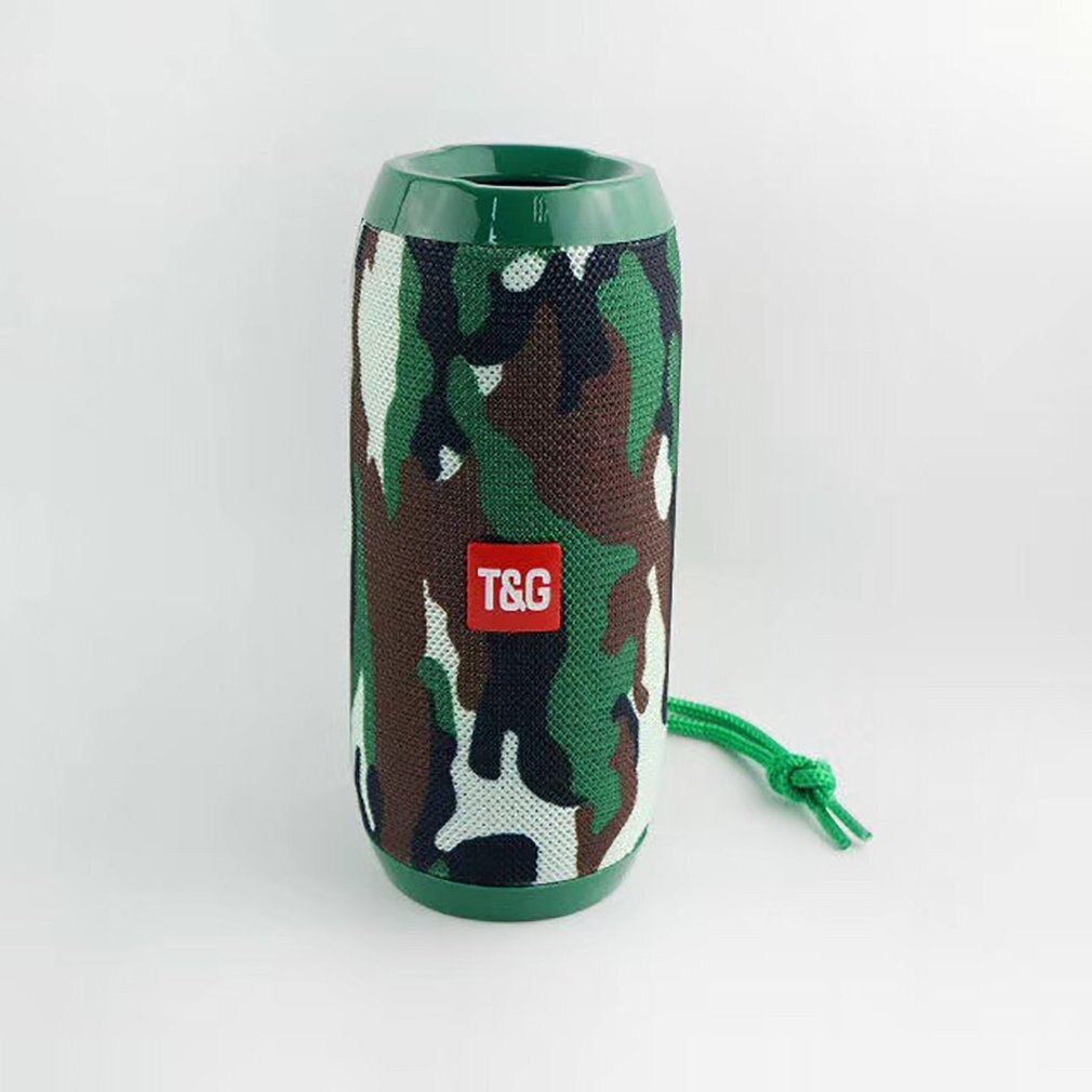 Bluetooth Wireless Speakers Waterproof Stereo Column Portable Speaker with Mic FM Radio MP3 Bass Sound Box: green