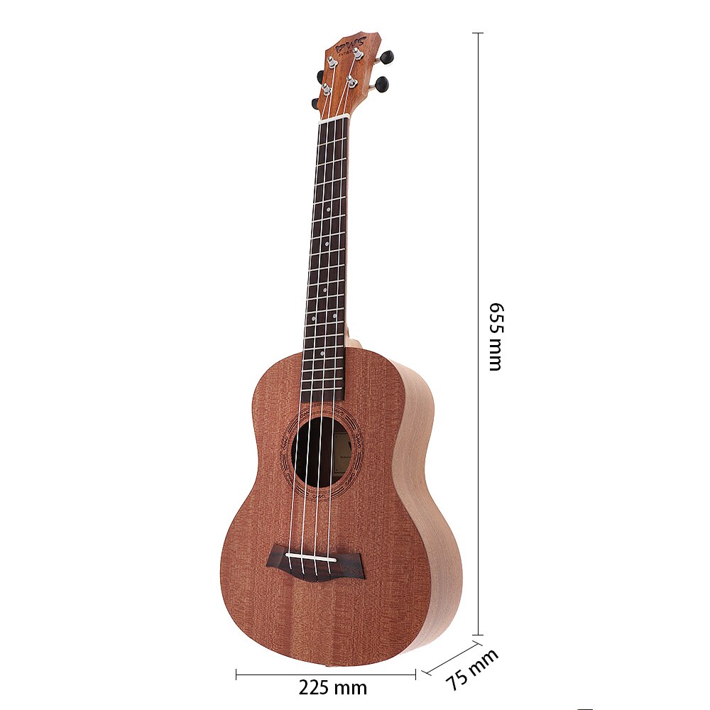 Mahogany Wood 26 Inch 18 Fret Tenor Ukulele Acoustic Cutaway Guitar Mahogany Wood Ukelele Hawaii 4 String Guitar