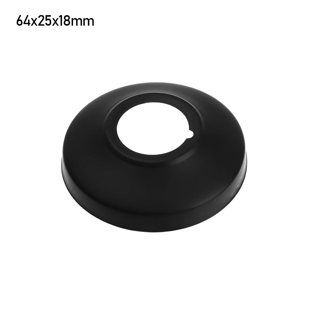 1Pcs Zwarte Douche Kraan Decoratieve Cover Verchroomd Roestvrij Stalen Waterleiding Muur Covers Badkamer Accessoires: 64x25x18mm-