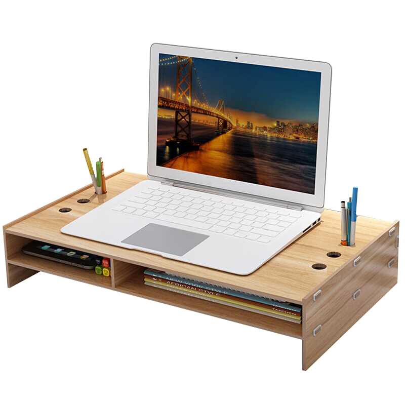 Portable Notebook Holder Stand with Drawer Storage Organizer Laptop Bracket Heightening Rack WHShopping