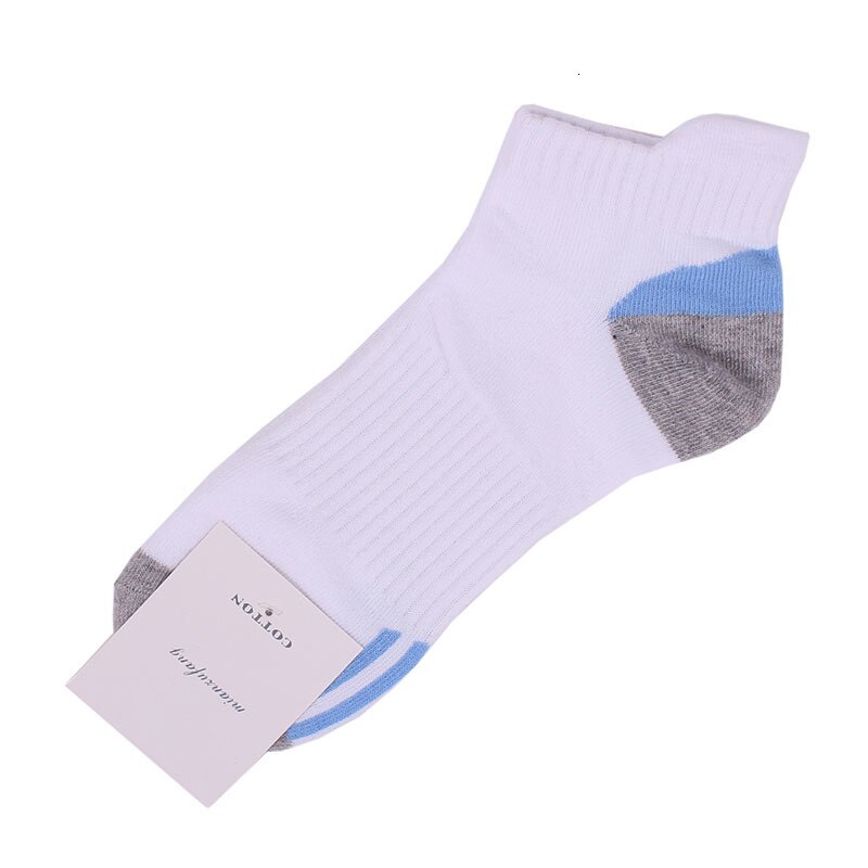 Männer Baumwolle Sport Socken Absorbieren Schweiß Deodorant Athletisch Basketball Laufen Socken draussen Klettern Radfahren Socken Grau: Weiß