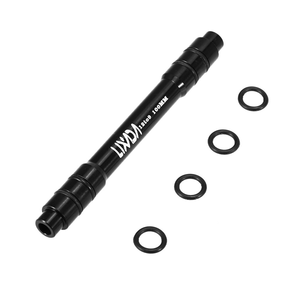 Lixada 12mm bis 9mm QR Adapter MTB Fahrrad Steckachse Hub schnell Freisetzung 135mm Fahrrad Vorderrad Hub Adapter: 12 zu 9 100mm Schwarz