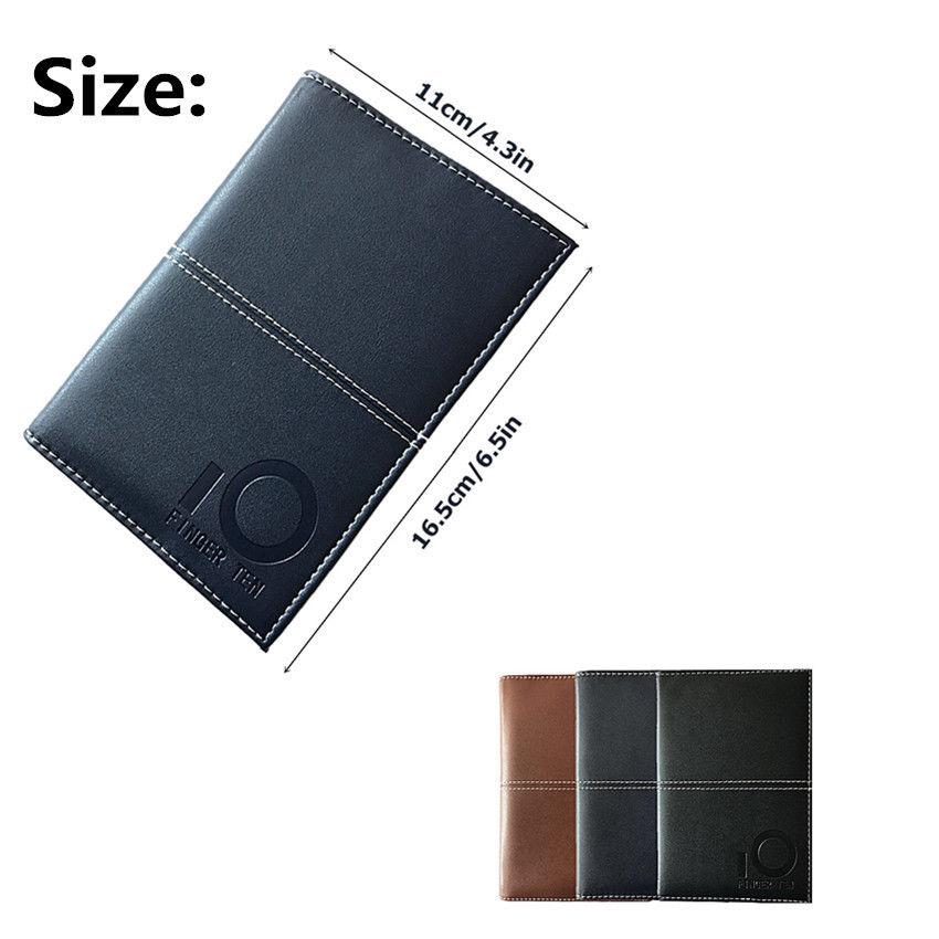 PU Leather Cover Golf Scorecard Holder Scoring Book Wallet Training Aids Score Card with 2 Paper Pencil Pen Deluxe Stat Tracker