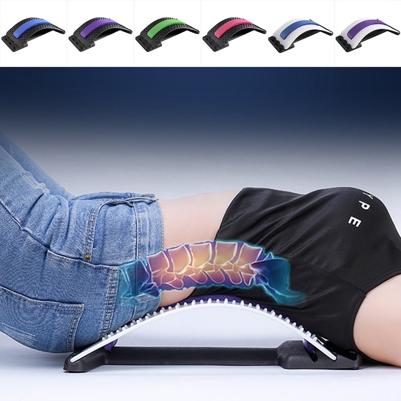 1pc Back Stretch Massager Magic Stretcher Fitness Lumbar Support Relaxation Pain Corrector Health Care