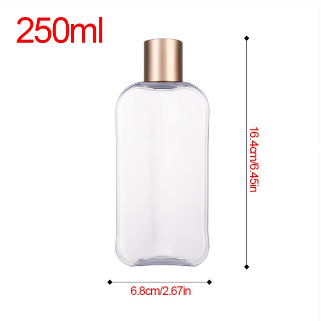 250/350Ml Vierkante Vorm Zeep Hervulbare Fles Handpers Lege Reizen Draagbare Dispenser Olie Douchegel Lotion Opslag fles: A