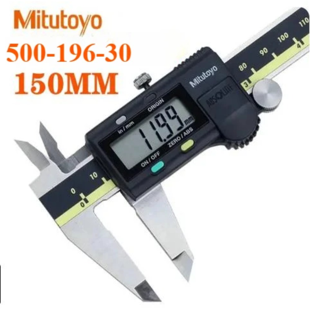 Mitutoyo 500-196-30 digitaalista työntömittaa 0-6 " 150mm absoluuttista mittausta  .0005 " /0.01mm noniusmittaustyökalua
