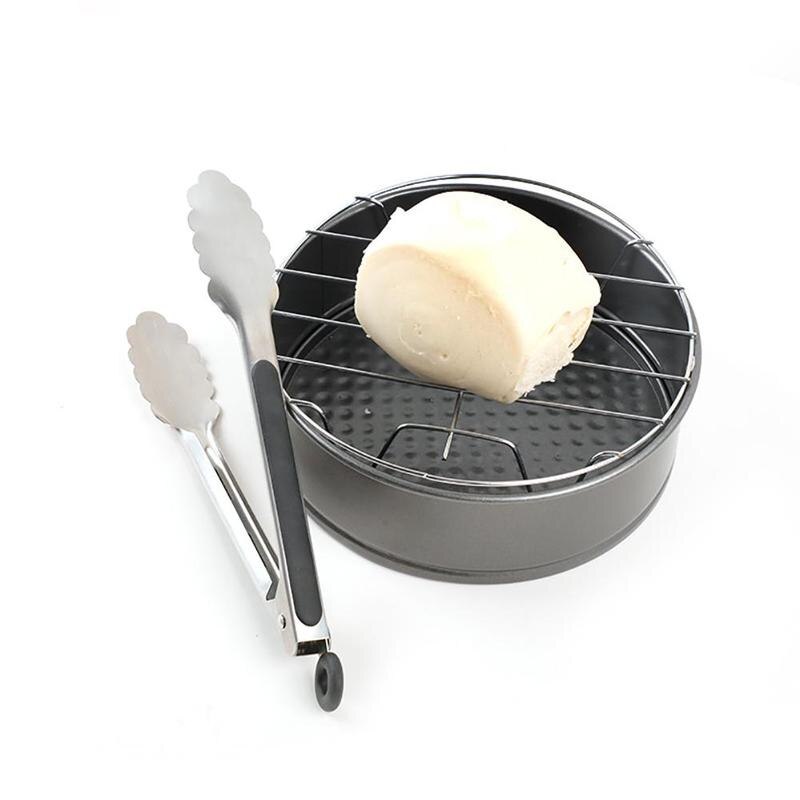 1pcs de aço inoxidável cremalheira de vapor de refrigeração quatro-canto almofada cozinhar ovo arroz cremalheira isolamento fogão prato de vapor anti-escald w3q4