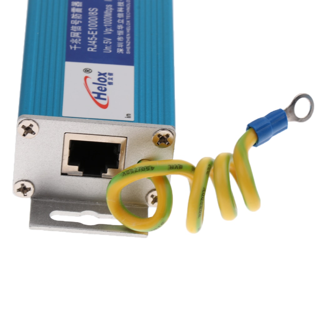 Ethernet Lan 1000Mbps RJ-45 Lan Netwerk Thunder Surge Suppressor/Afleider Bescherming Blauw