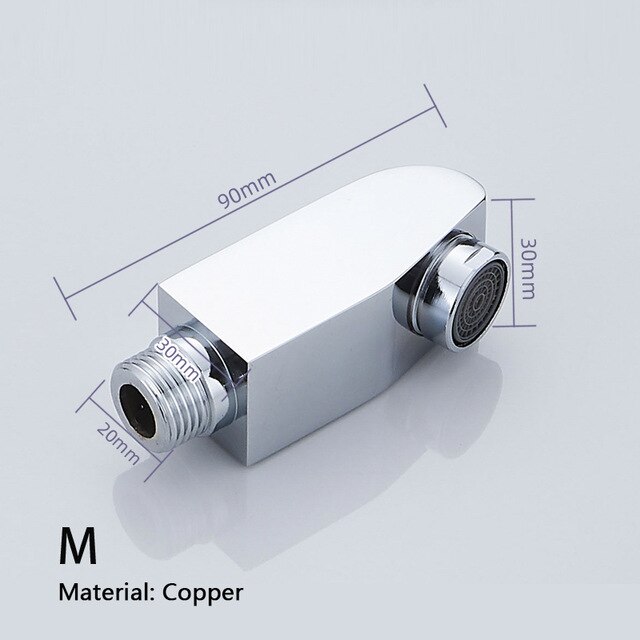 ABS Kitchen Tap Pull Out Parts Kitchen Faucet Replacement Parts Faucet Accessorie Spouts Kitchen Faucet Nozzle,Small shower head: M(Material Copper)