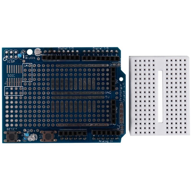Uno proto shield prototype expansion board with syb -170 mini bread board based for arduino uno