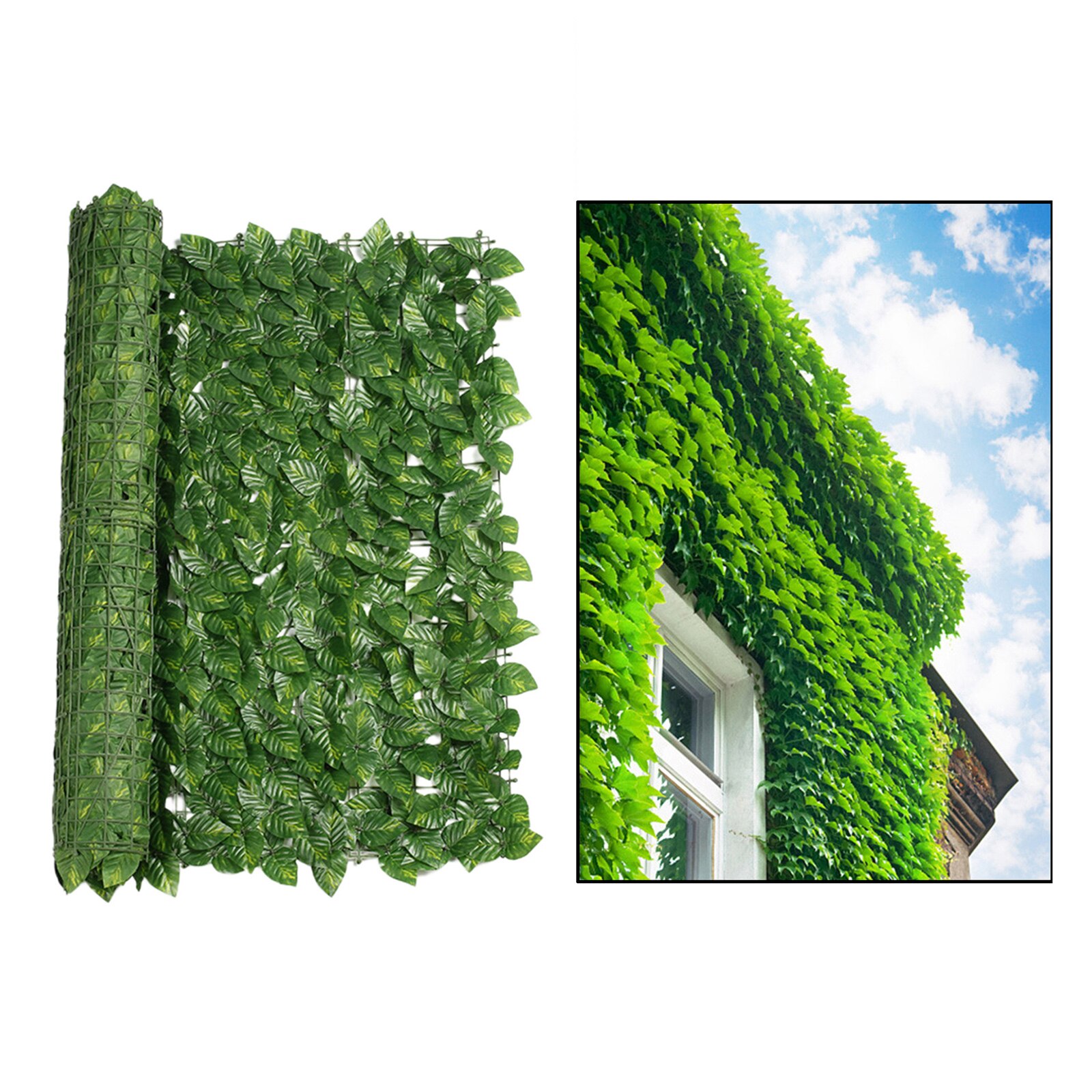 Artificial Faux Leaf Hedge Decor Panels Roll Privacy Screening Garden Fence: D
