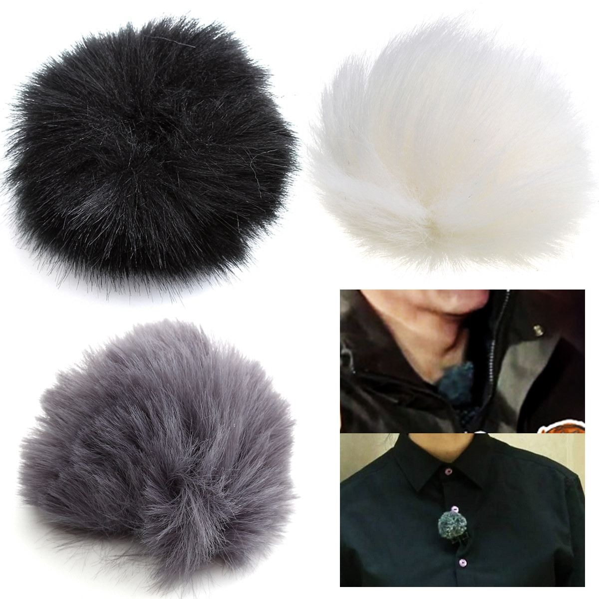 LEORY Microphone Mic Furry Windshield Soft Comfortable Lapel Lavalier Microphone Windscreen Wind Muff For Mini Microphones