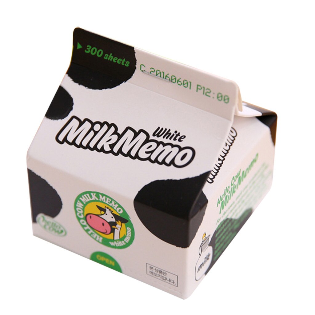 Cute Kawaii Drawing Milk carton Notes Paper Pad Sticky Notes Memo Notebook Stationery Post Note Paper Stickers Office School: A