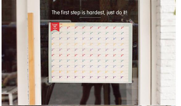 100 Days Countdown Daily Planner , Work Study Objective Schedule Planner , Weekly Planner