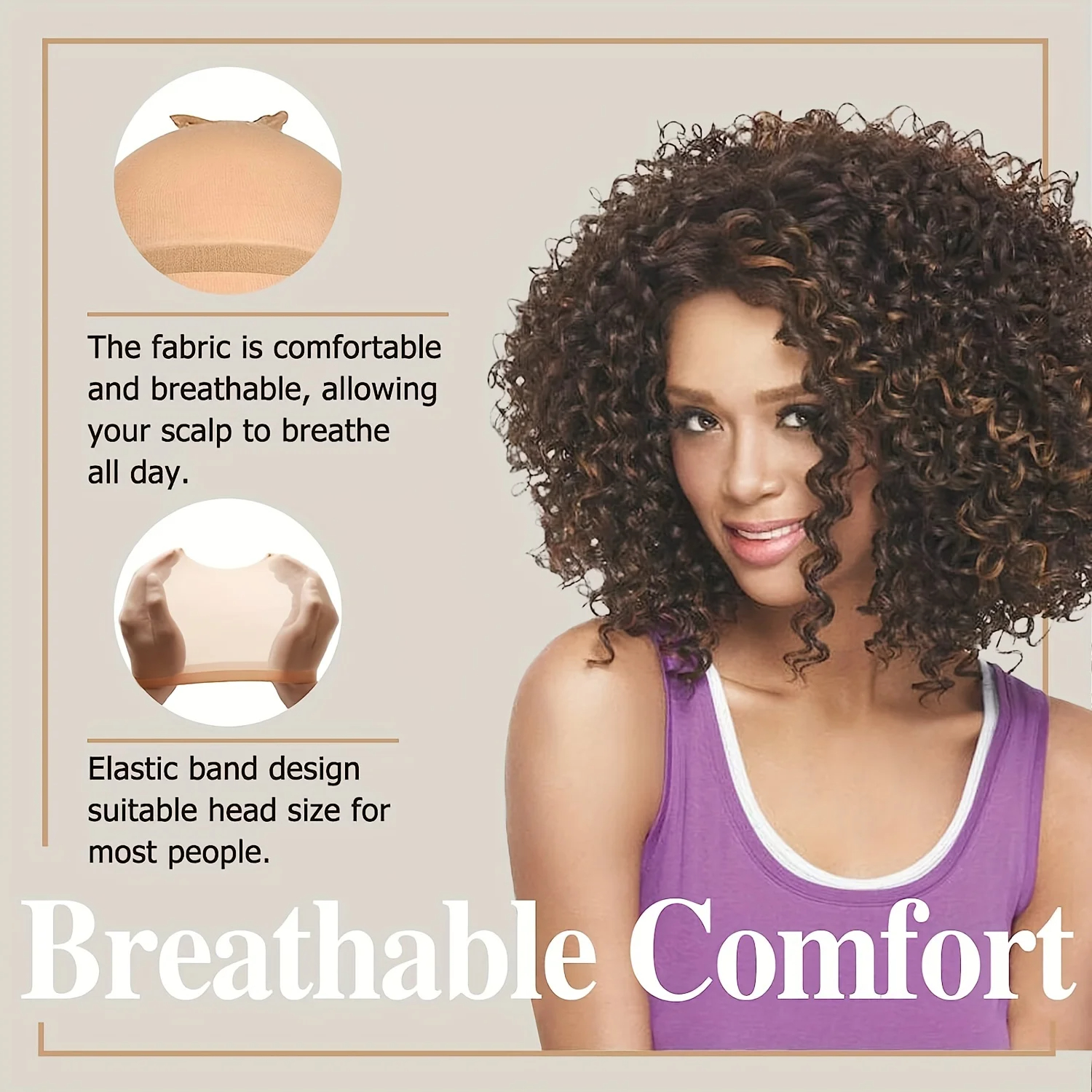 2 pz/10 pz HD Protezione Della Parrucca Antiscivolo Elastico Calza di Nylon Protezione Della Parrucca Per Le Donne Morbide E Traspirante Estremità Chiudi Invisibile Protezione Della Parrucca Nuda