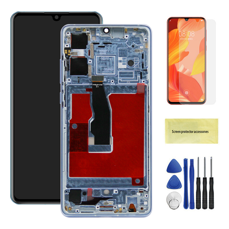 Para HUAWEI P30 6,1 ''para ELE-L29 ELE-L09 AL00 TL00 ELE-L04 pantalla LCD reemplazo del ensamblaje del digitalizador de pantalla táctil: Blue Lotus