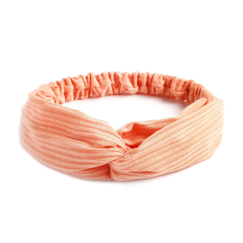 Gebreide Katoenen Knoop Cross Hoofdband Voor Vrouwen Hoofdband Meisjes Haar Accessoires Hoofddeksels Elastische Haarband Haaraccessoires: Licht Groen