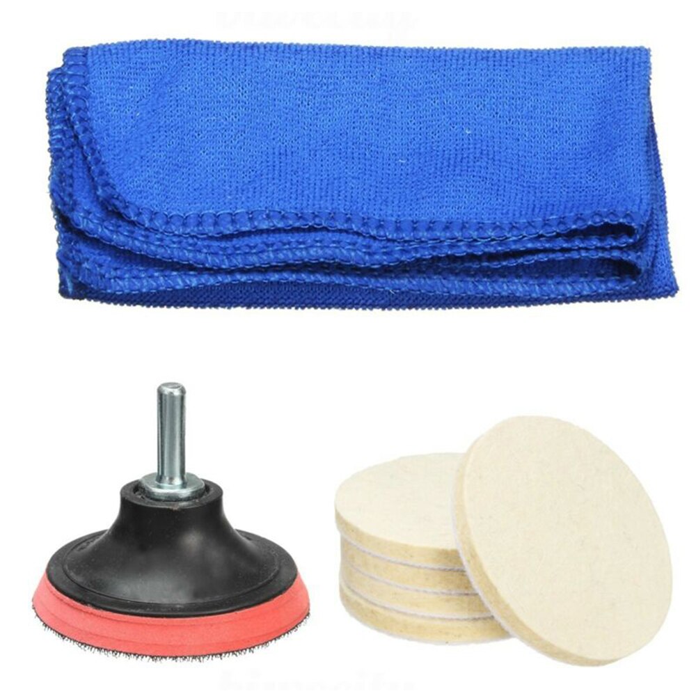 Kit de pulido de vidrio con adaptador de Taladro de rosca M10 suministros de 3 pulgadas antiarañazos
