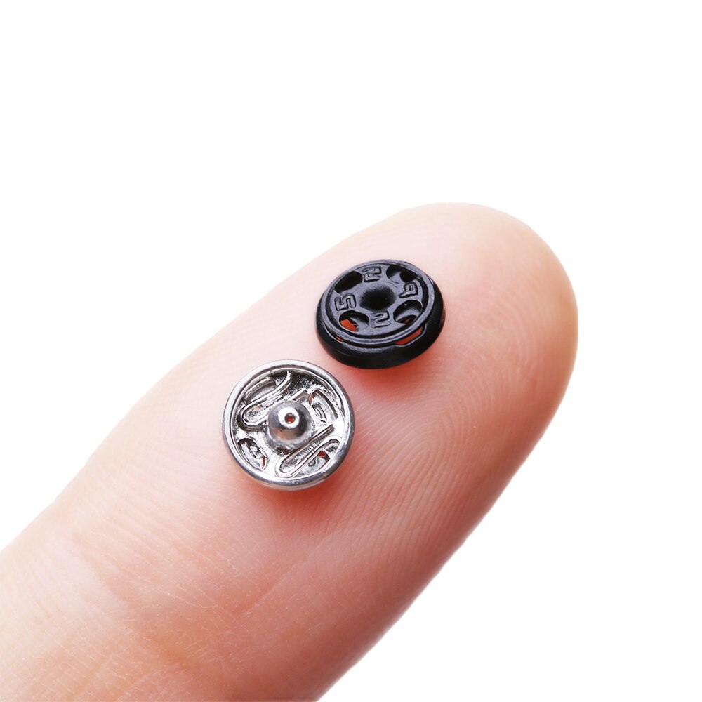 24 stk mini knapper spænder til diy dukketøj 6mm lille metal spænde usynlig snap til 1/6 dukke tøj sy tilbehør