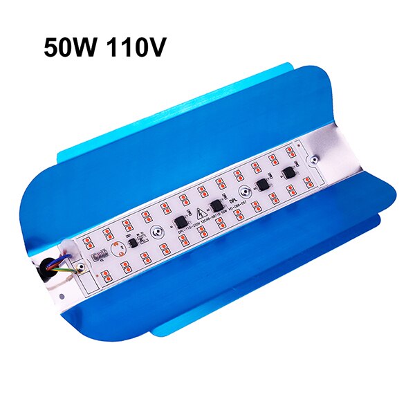 Borbede vokse lys 50w/100w 220v/110v fuldspektrum indendørs led plante vokse lys vandtæt oversvømmelseslys eu us stik: 48gl-50w 110v