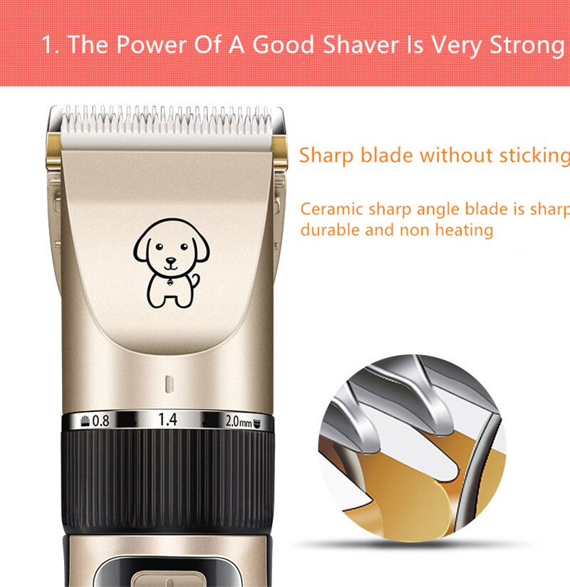 USB Rechargeable Pet Dog Hair Trimmer Animal Grooming Pet Dog Electric Hair Trimmer Pet Grooming Kit Dog Grooming