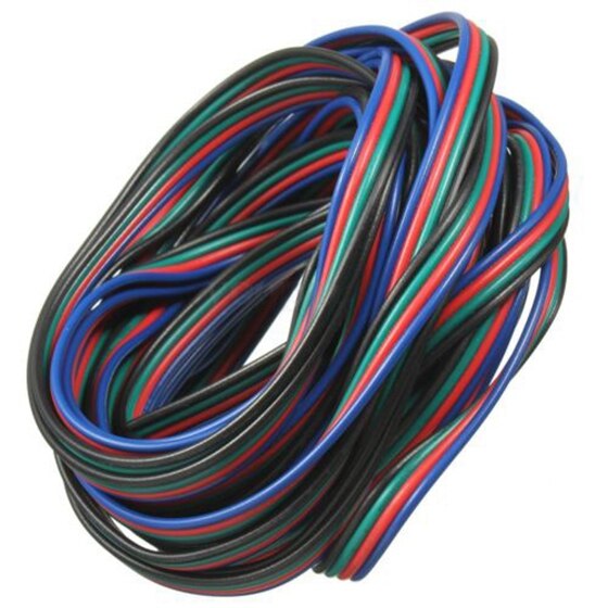 4 Pin Wire Extension Connector Cable Cord For LED RGB Strip 3528 5050 Connector Colourful 5M / 10M / 20M / 50M