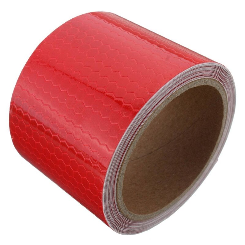 -5cm x 3m ruban d'avertissement ruban réflecteur ruban de sécurité, rouge