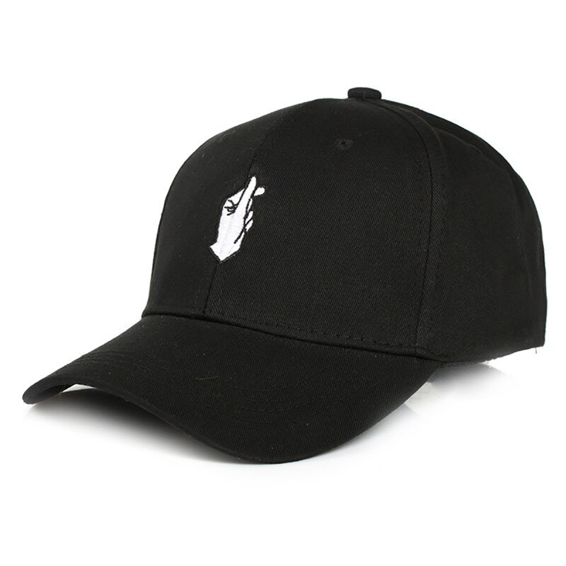 Männer Frauen Jungen Liebe Zu Finger Baseball Kappe Einstellbar Strapback Trucker Hüte Sommer Sonnenschutz Kappe Schwarz/Rosa/ weiß: Schwarz