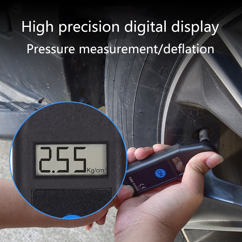 Digitale Lcd Bandenspanningsmeter Bandenspanningsmeter Voor Auto En Vrachtwagens Auto Bandenspanning Test Tool