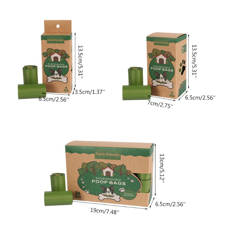 Biodegradable Poop Bags Pet Puppy Dog Waste Bags Leak-Proof Kitchen Trash Bag