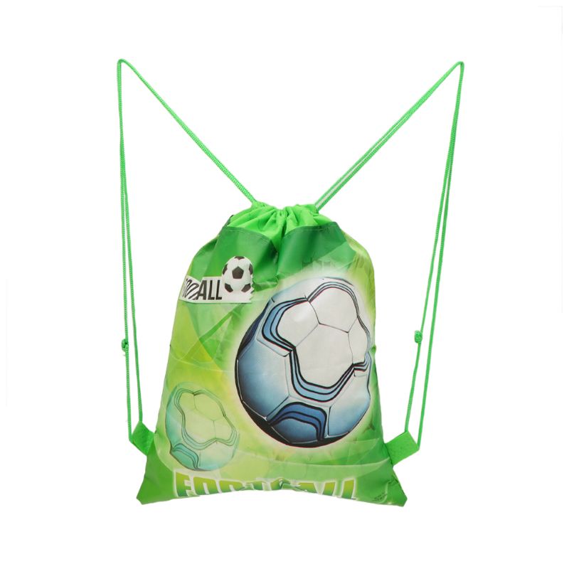 Fodbold opbevaringspose ikke-vævet stof snor taske udendørs sport gym rygsæk: -en