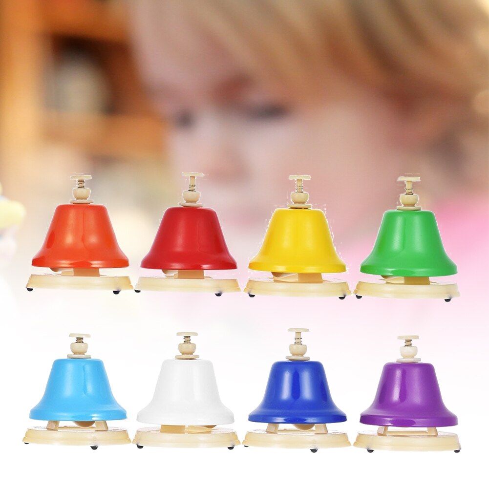 8Pcs Acht Tone Klasse Bells Set Kinderen Percussie Muziekinstrumenten Spelen Speelgoed Bell Service Sound Bell Baby Speelgoed Klasse bell