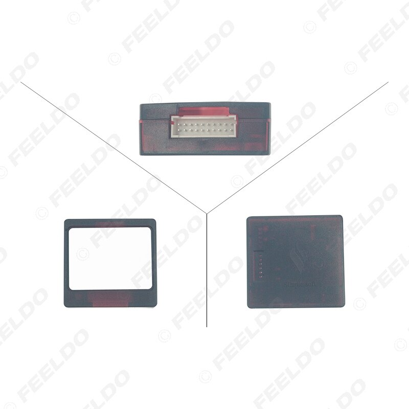 FEELDO – lecteur DVD Audio de voiture 16 broches, adaptateur de puissance Calbe avec boîte Canbus pour Renault Clio 4/Captur 16-17, prise stéréo, faisceau de câbles: CANBUS BOX