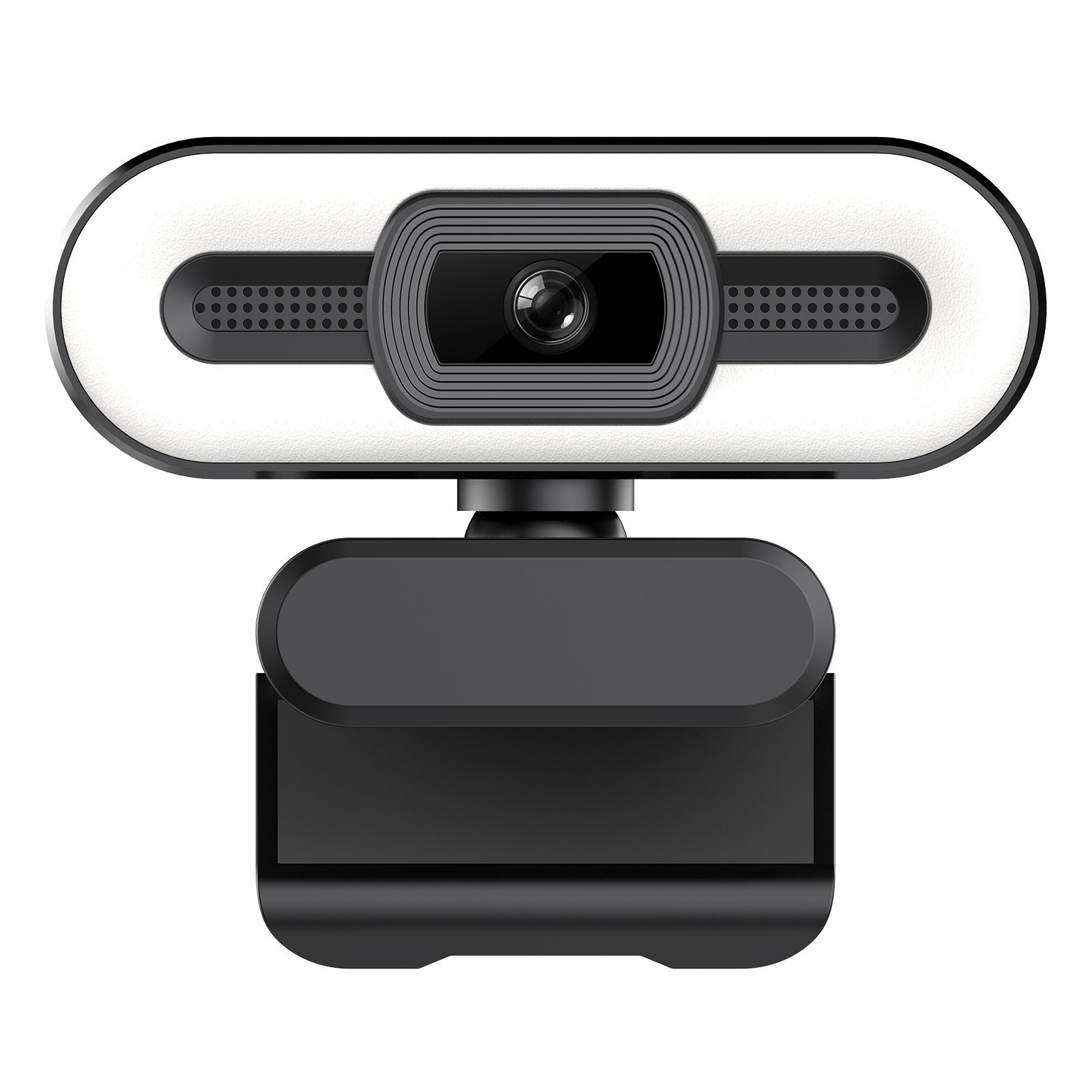 1080P Webcam Web Camera Built in Adjustable Ring Light Fixed Focus Optical Lens Microphone USB Computer Camera Plug and Play