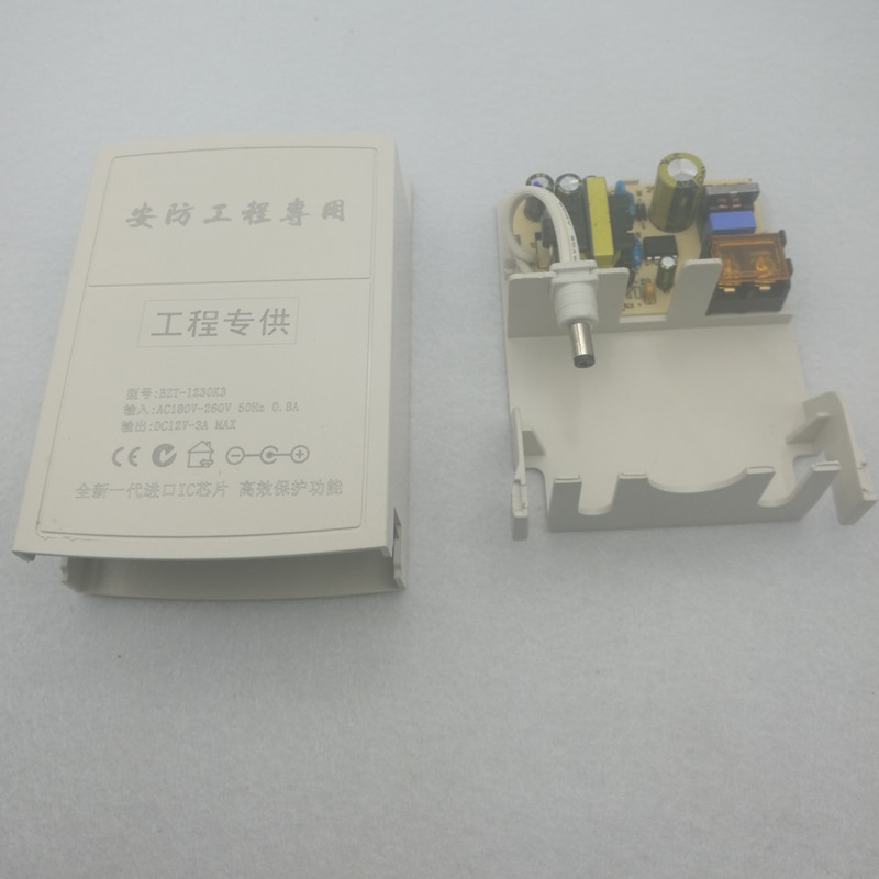 12V 3A Power Supply Outdoor rainproof CCTV Camera Power Adapter for Security camera