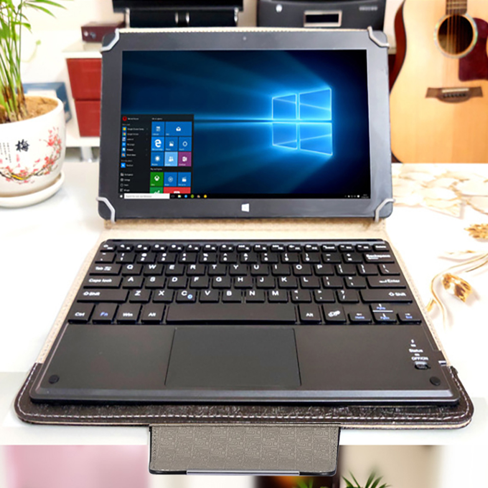 Touchpad Draadloze Bluetooth Toetsenbord Met Lederen Case Voor Ipad Tablet Telefoon Universele Draagbare Mini Draadloze Bluetooth Toetsenbord